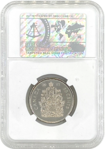 SSGC 2012 Graded Canadian 50 cents reverse