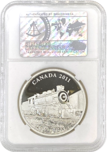 SSGC graded Canadian silver coin reverse