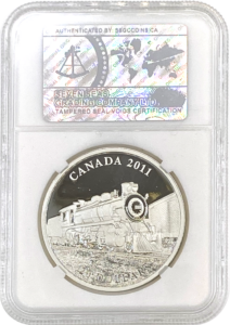 SSGC graded Canadian silver coin reverse